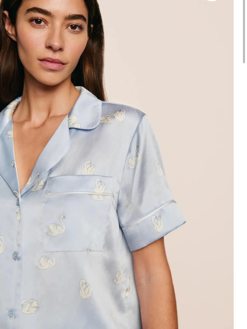 Eberjey Washable Silk Swan Pajamas
